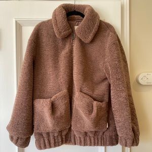 UpWest Sherpa Zip-Up in color Mauve